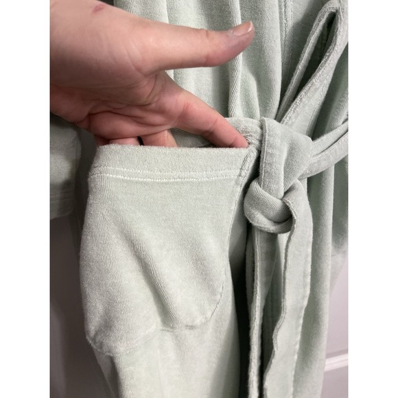 L.L‎ Bean Women's Bathrobes Sz Small OKJ35 Green Short Classic Country - Picture 5 of 8